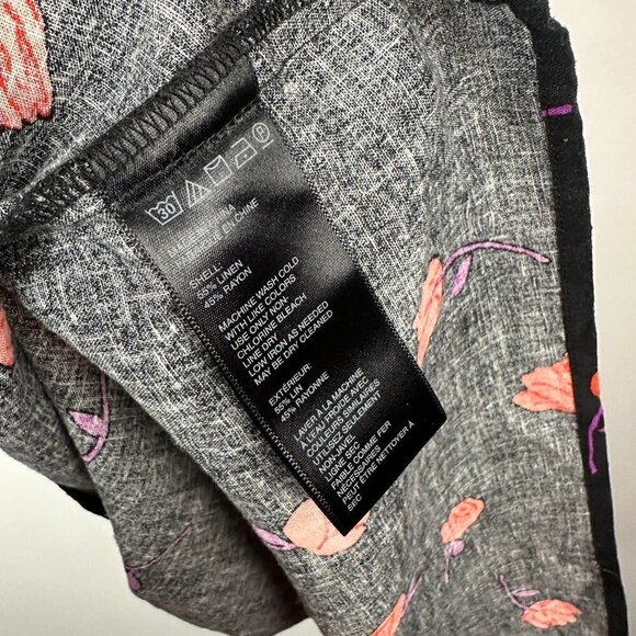 Urban Outfitters Quebec Midi Side Tie Wrap Dress Poppy Floral Print Linen XS - Picture 6 of 6